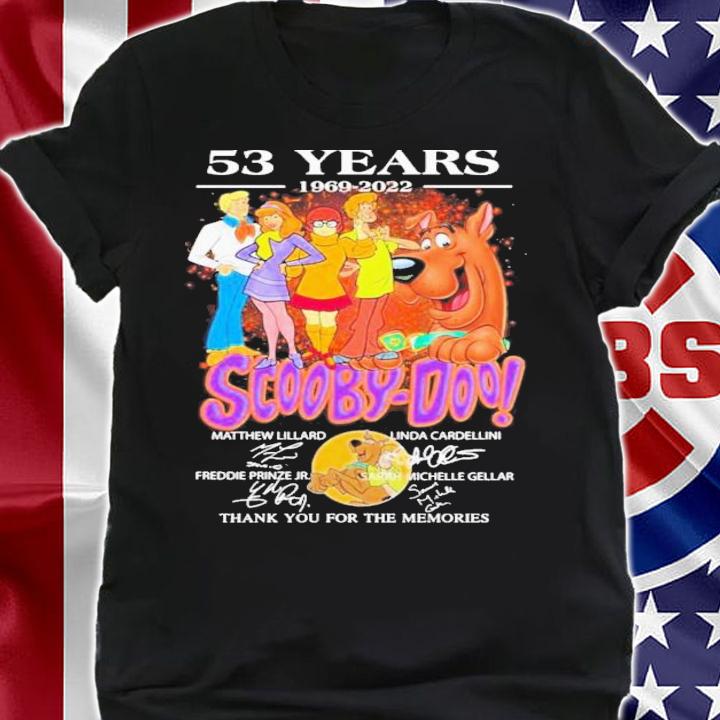 Scooby-Doo 53 Years 1969-2022 Signatures Thank You For The Memories T-Shirt t-shirt