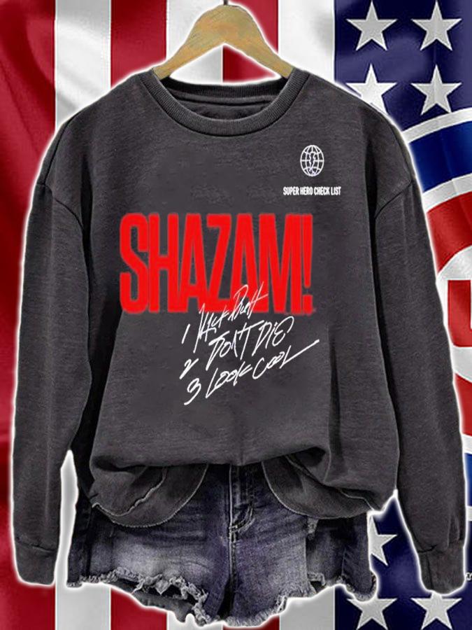 Shazam Fury Of The Gods Super Hero Check List shirt t-shirt