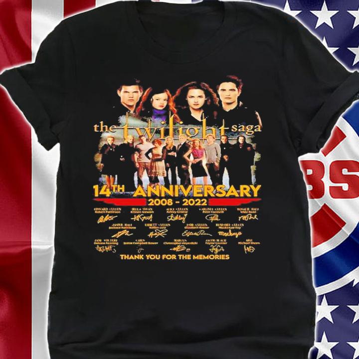 The Twilight Saga 14th anniversary 2008 2022 thank you for the memories shirt t-shirt