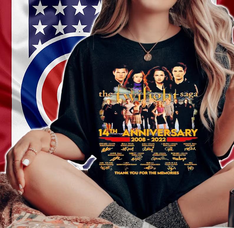 The Twilight Saga 14th anniversary 2008 2022 thank you for the memories shirt t-shirt