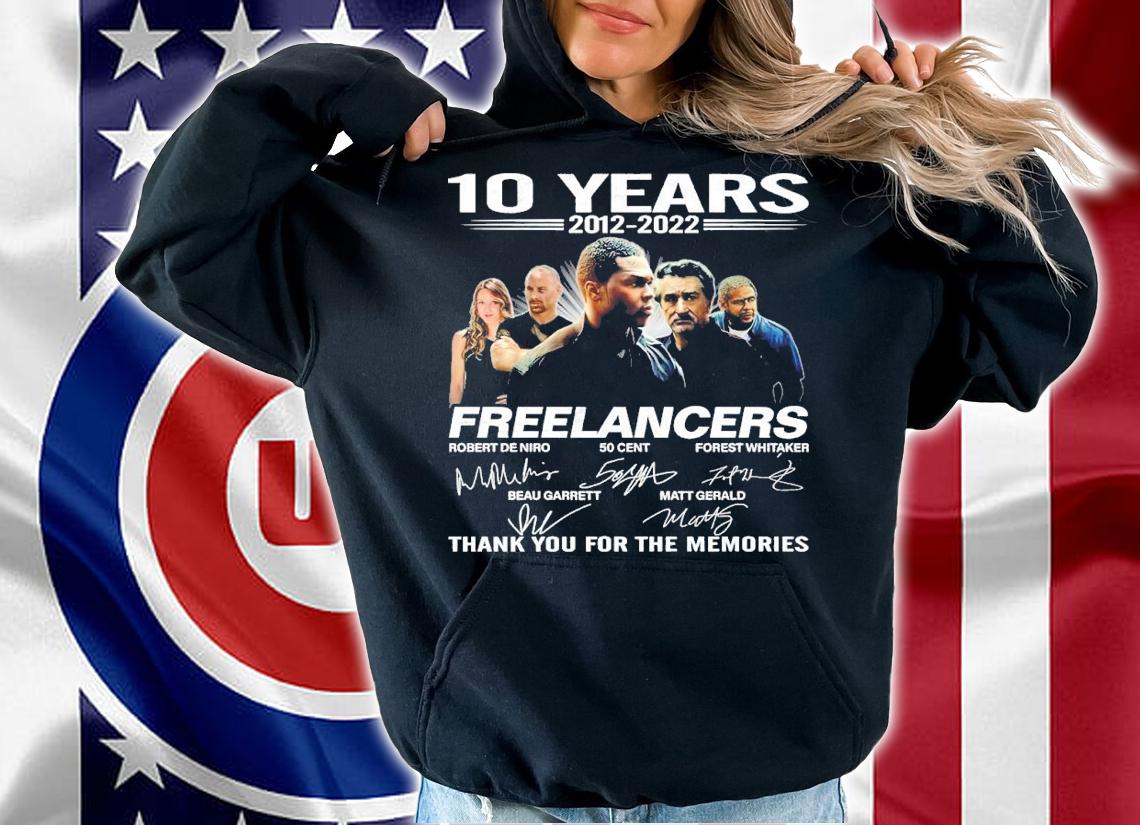 10 Years 2012-2022 Freelancers Signatures Thank You For The Memories Shirt t-shirt