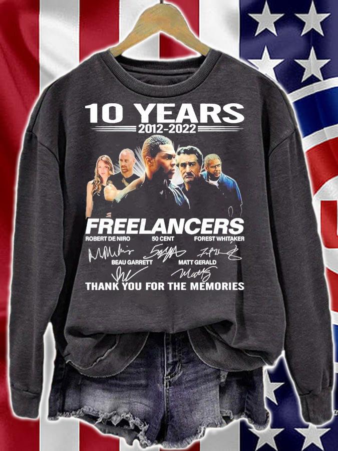 10 Years 2012-2022 Freelancers Signatures Thank You For The Memories Shirt t-shirt