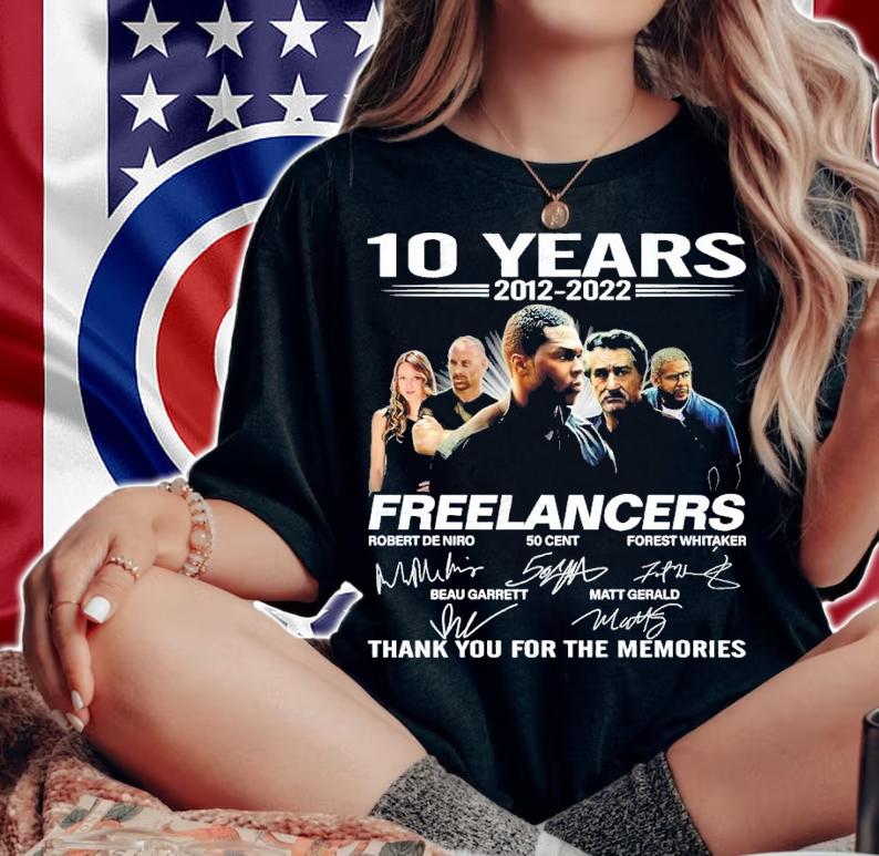 10 Years 2012-2022 Freelancers Signatures Thank You For The Memories Shirt t-shirt
