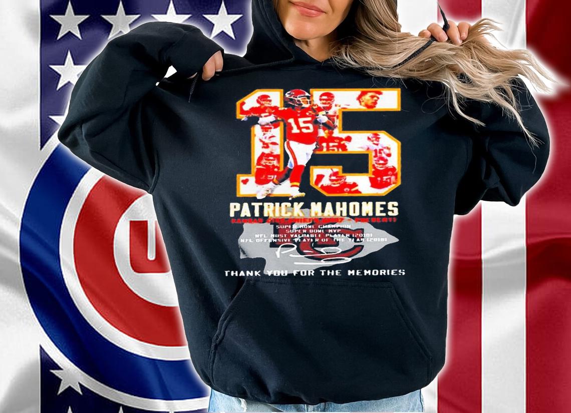 15 Patrick Mahomes Kansas City Chiefs 2017 Present Thank You For The Memories T-Shirt t-shirt