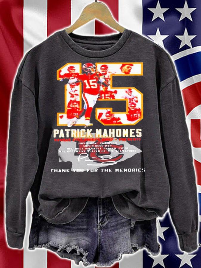 15 Patrick Mahomes Kansas City Chiefs 2017 Present Thank You For The Memories T-Shirt t-shirt