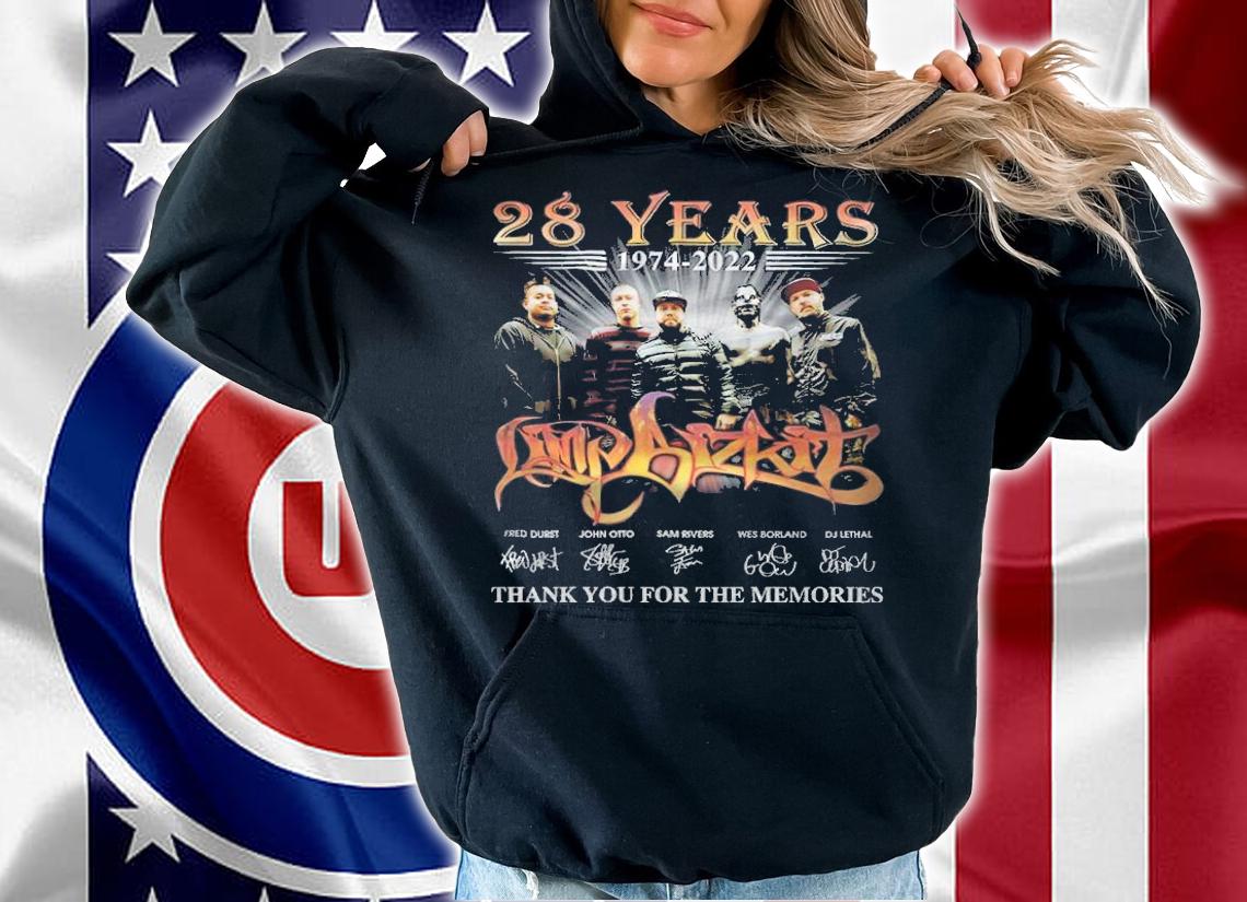 28 years 1974-2022 Limp Bizkit signatures shirt t-shirt hoodie