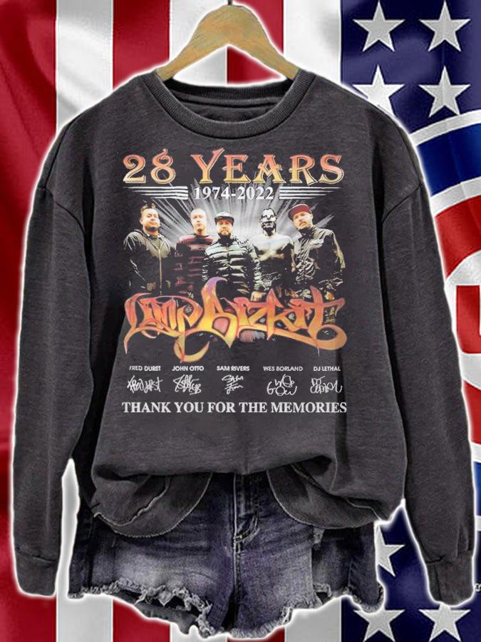 28 years 1974-2022 Limp Bizkit signatures shirt t-shirt sweatshirt