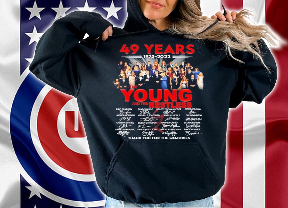49 Years 1973-2022 The Young And The Restless Signatures Thank You For The Memories Shirt t-shirt