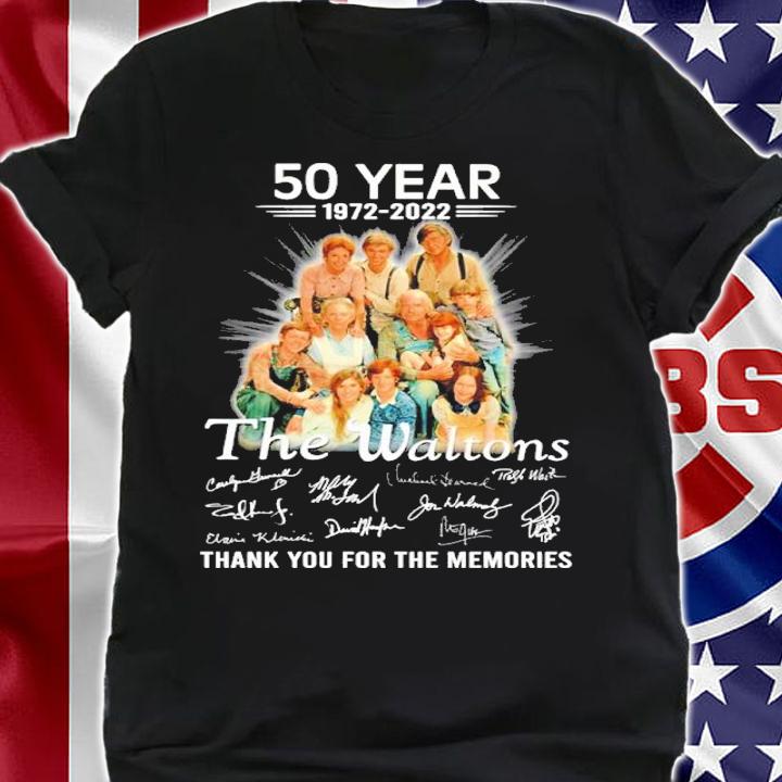 50 Years 1972-2022 The Waltons Signatures Thank You For The Memories Shirt t-shirt