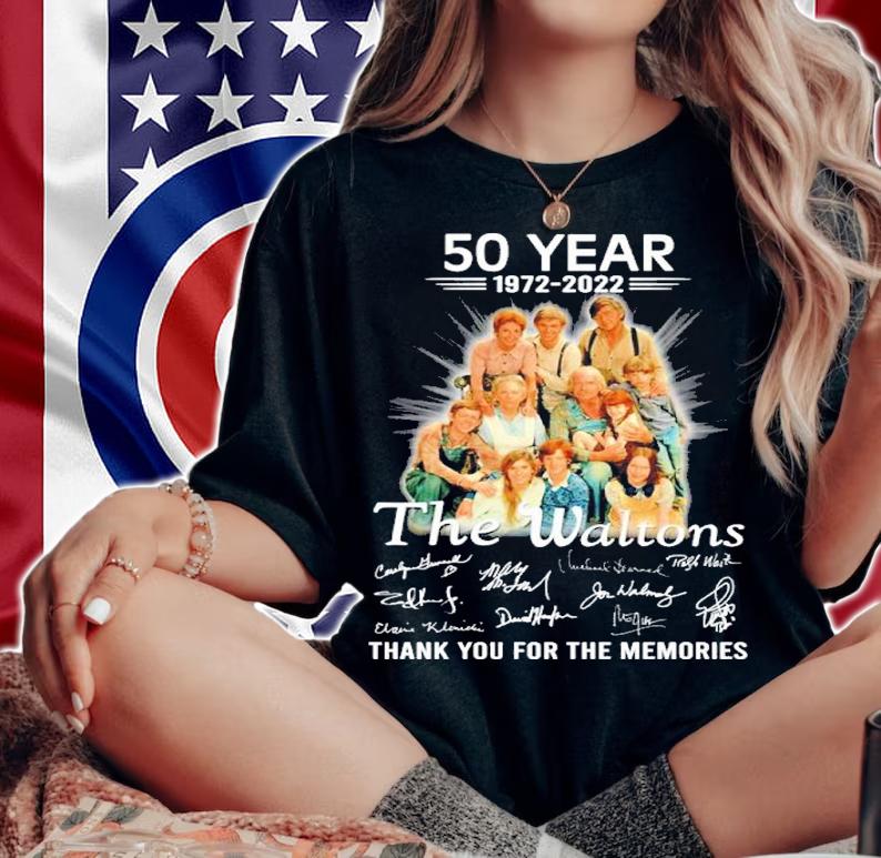 50 Years 1972-2022 The Waltons Signatures Thank You For The Memories Shirt t-shirt