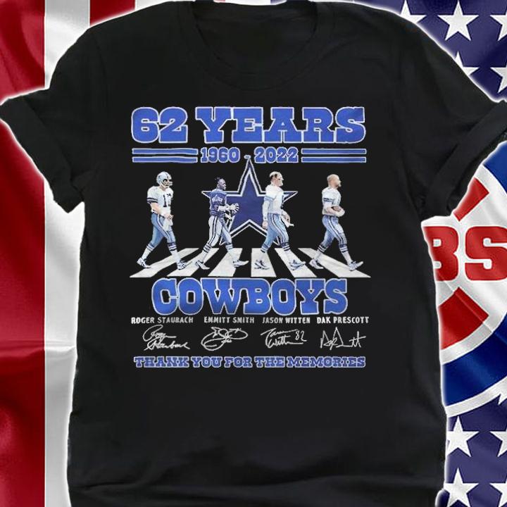 62 years 1960-2022 Cowboys Abbey Road signatures shirt t-shirt