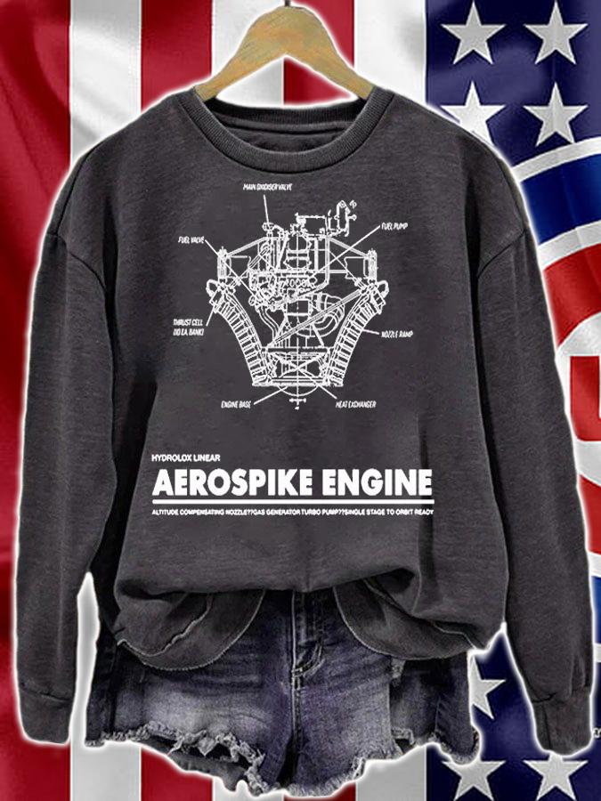 Aerospike Engine Schematic T-Shirt t-shirt sweatshirt
