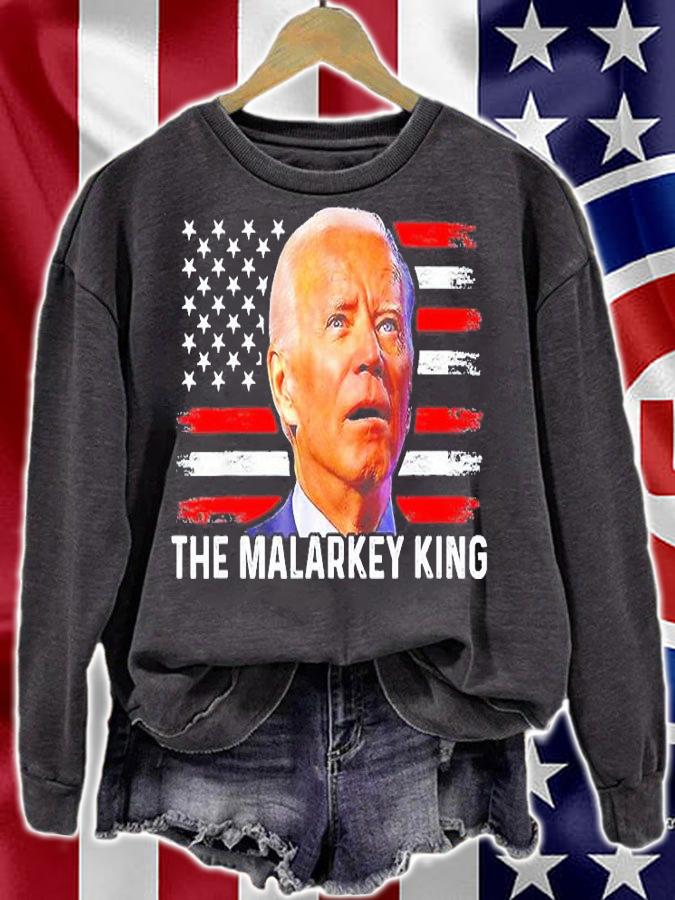 Anti Joe Biden The Malarkey King Pro Trump Ultra Maga King T-Shirt t-shirt