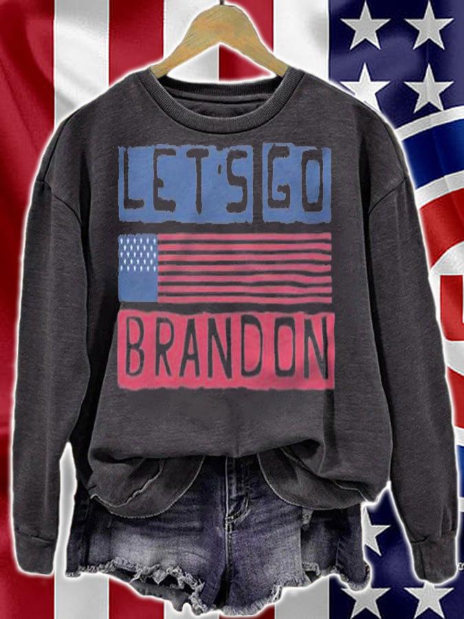 Anti President let's Go Brandon USA Flag Anti Biden Impeach Biden Anti President T-Shirt t-shirt