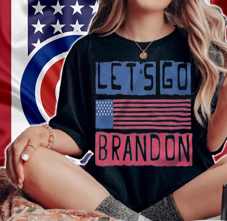 Anti President let's Go Brandon USA Flag Anti Biden Impeach Biden Anti President T-Shirt t-shirt