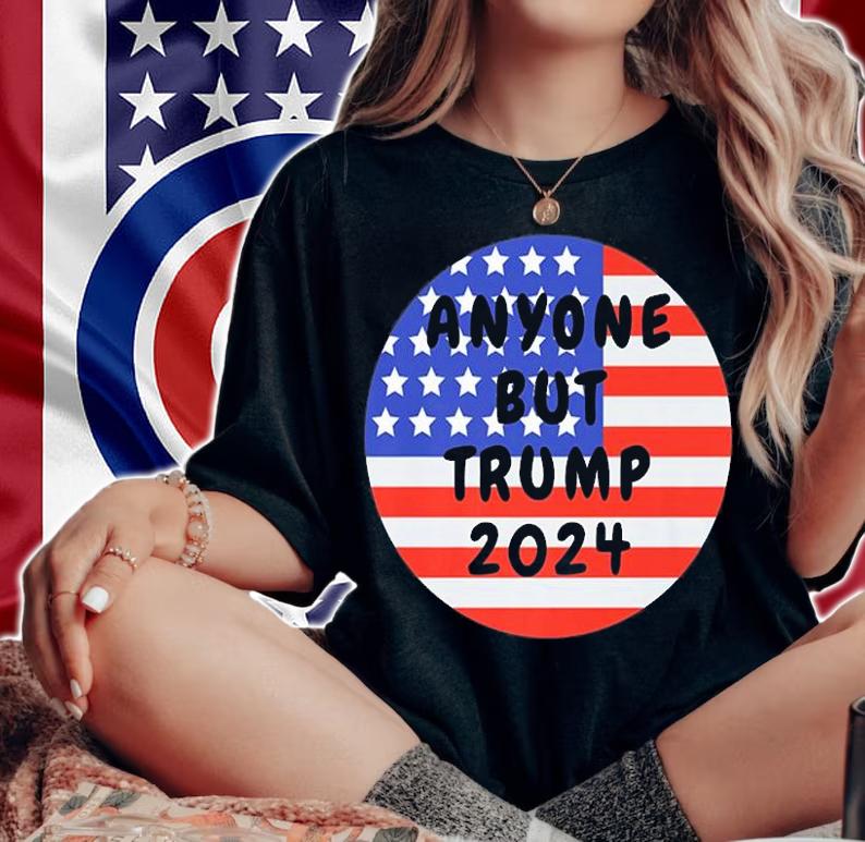 Anyone But Trump 2024 US Flag T-shirt t-shirt