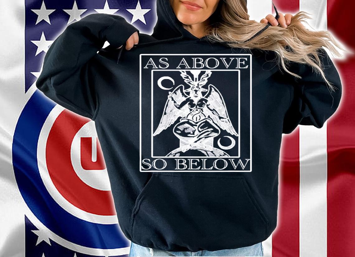 As Above So Below Baphomet Occult Satanic Design T-Shirt t-shirt