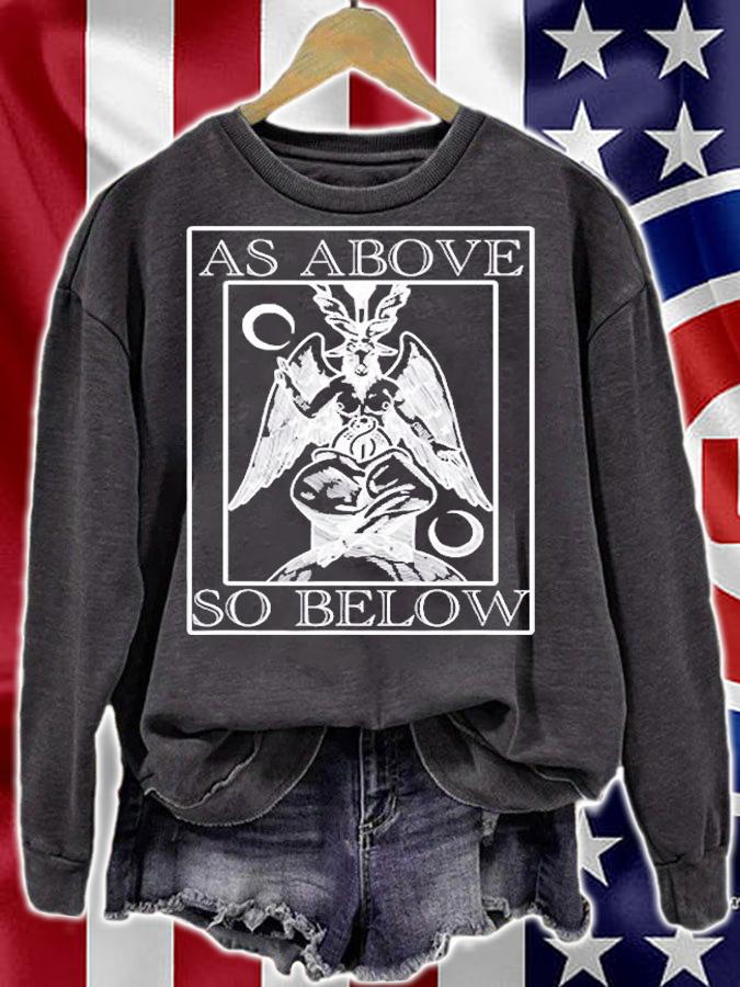 As Above So Below Baphomet Occult Satanic Design T-Shirt t-shirt