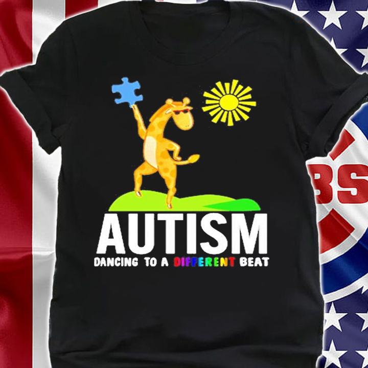 Autism Dancing To A Different Beat Giraffe T-Shirt t-shirt shirt