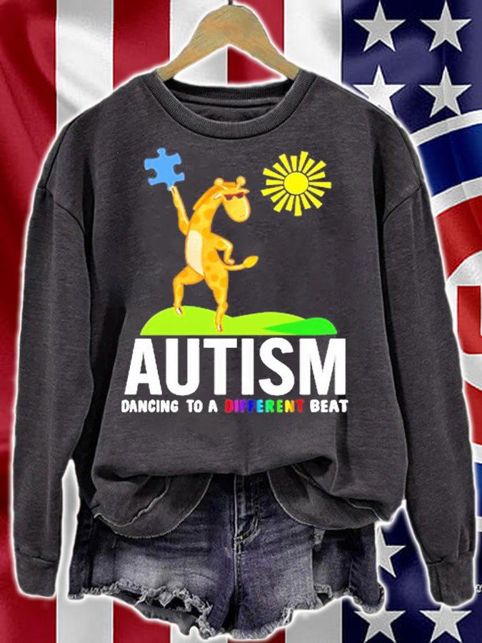Autism Dancing To A Different Beat Giraffe T-Shirt t-shirt sweatshirt