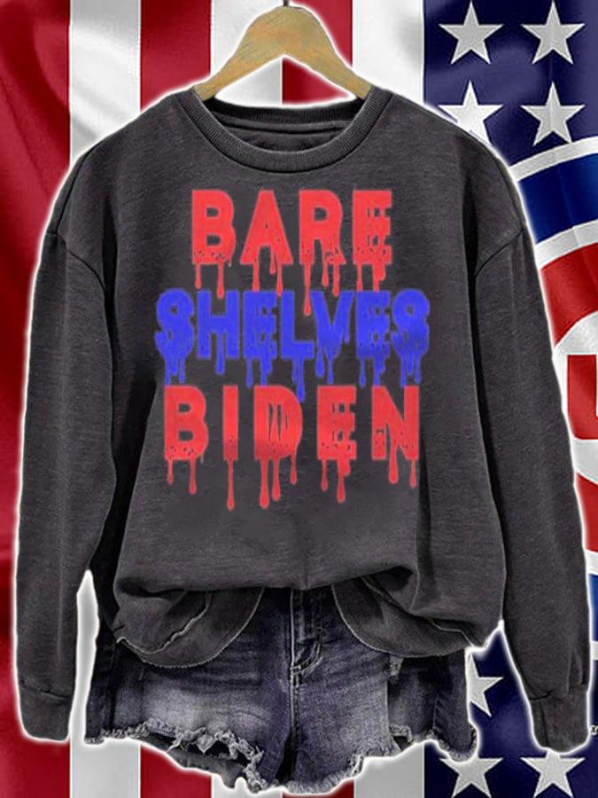 Bare shelves biden shirt t-shirt