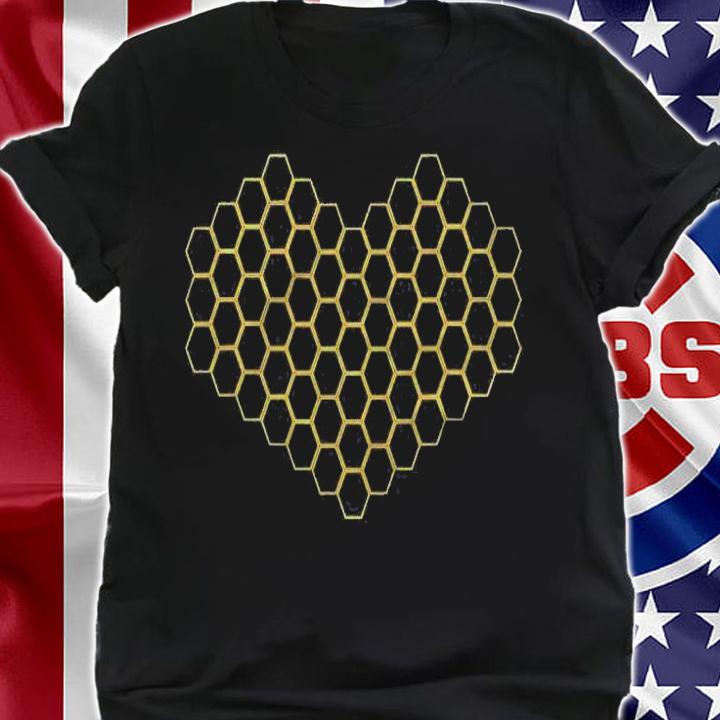 Beekeeper  Honeycomb Heart Beekeeping Gift Shirt t-shirt shirt