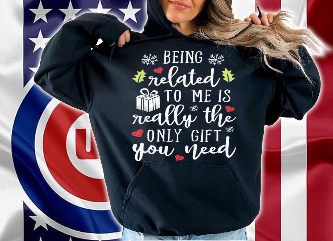 Being Related To Me Funny Christmas Family Xmas Pajamas Gift T-Shirt t-shirt