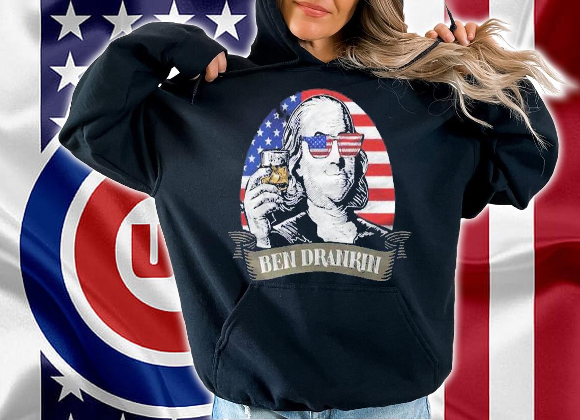 Ben Drankin Whiskey Funny 4Th Of July Pun American Flag Shirt t-shirt hoodie