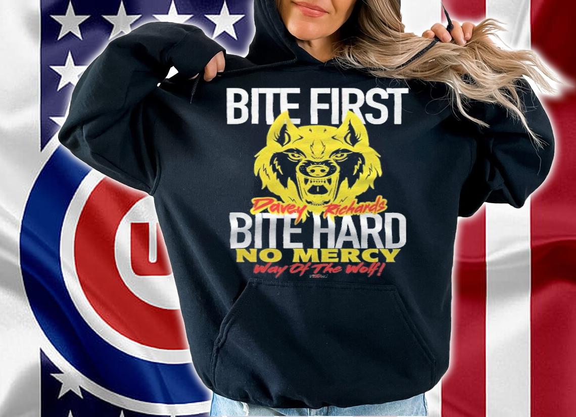 Bite First Davey Richards Bite Hard No Mercy Way Of The Wolf Shirt t-shirt