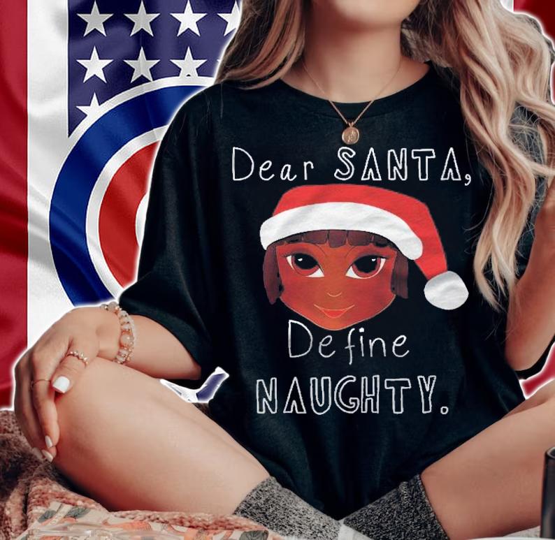 Black Mrs Claus Santa Define Naughty Black Family Christmas Raglan Baseball Shirt t-shirt