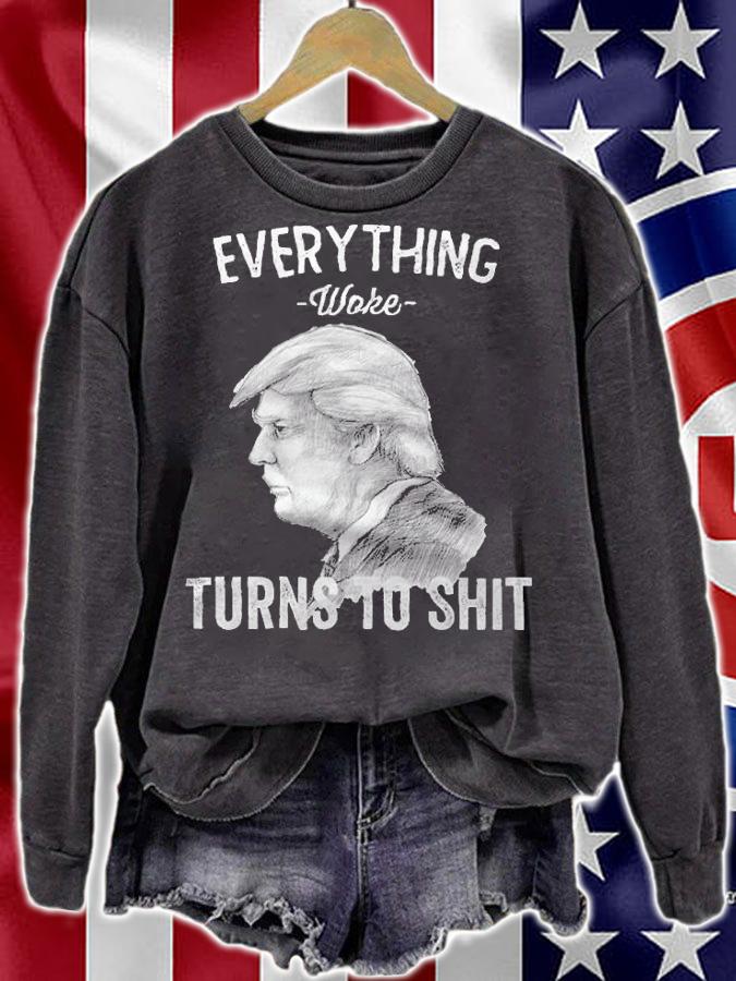 Everything Woke Turns To Trump 2024 T-Shirt t-shirt