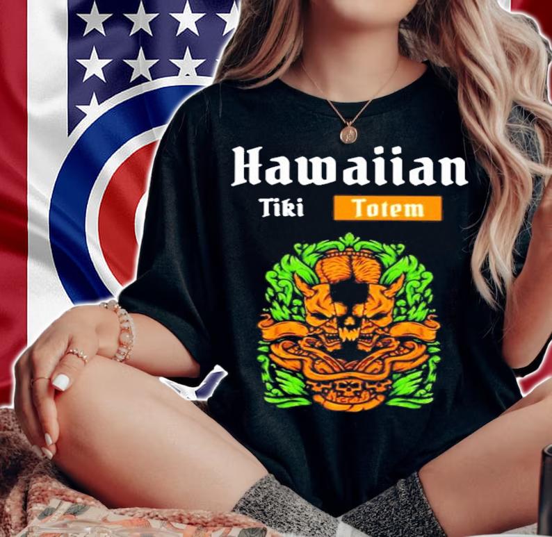 Hawaiian Travel Tropical Tiki Totem Shirt t-shirt woman shirt