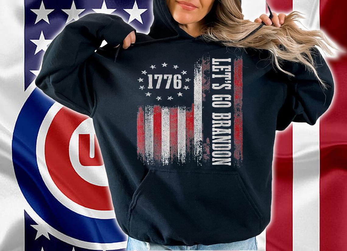 Let's Go Brandon USA Flag Vintage 1776 T-Shirt t-shirt hoodie