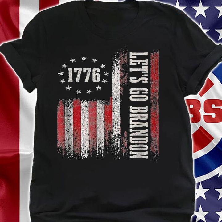 Let's Go Brandon USA Flag Vintage 1776 T-Shirt t-shirt shirt