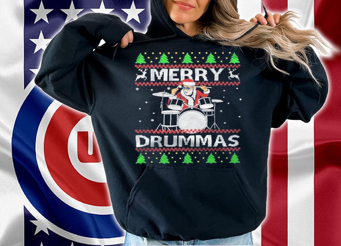 Merry drummas Christmas T-shirt t-shirt hoodie