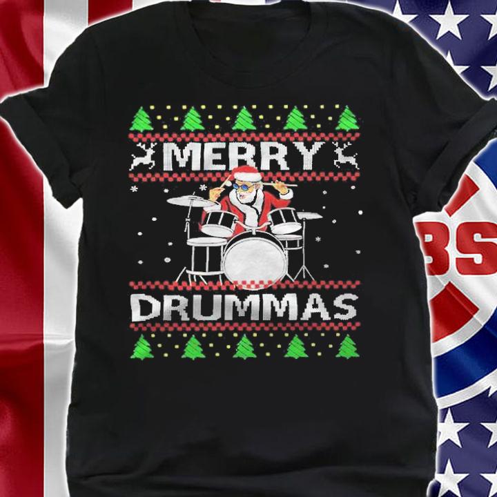 Merry drummas Christmas T-shirt t-shirt shirt