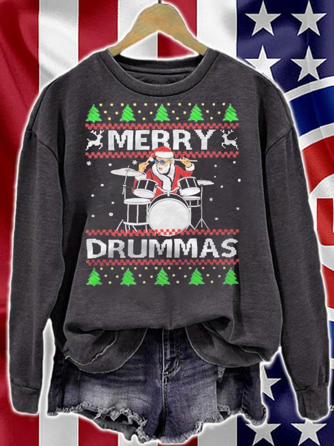 Merry drummas Christmas T-shirt t-shirt sweatshirt
