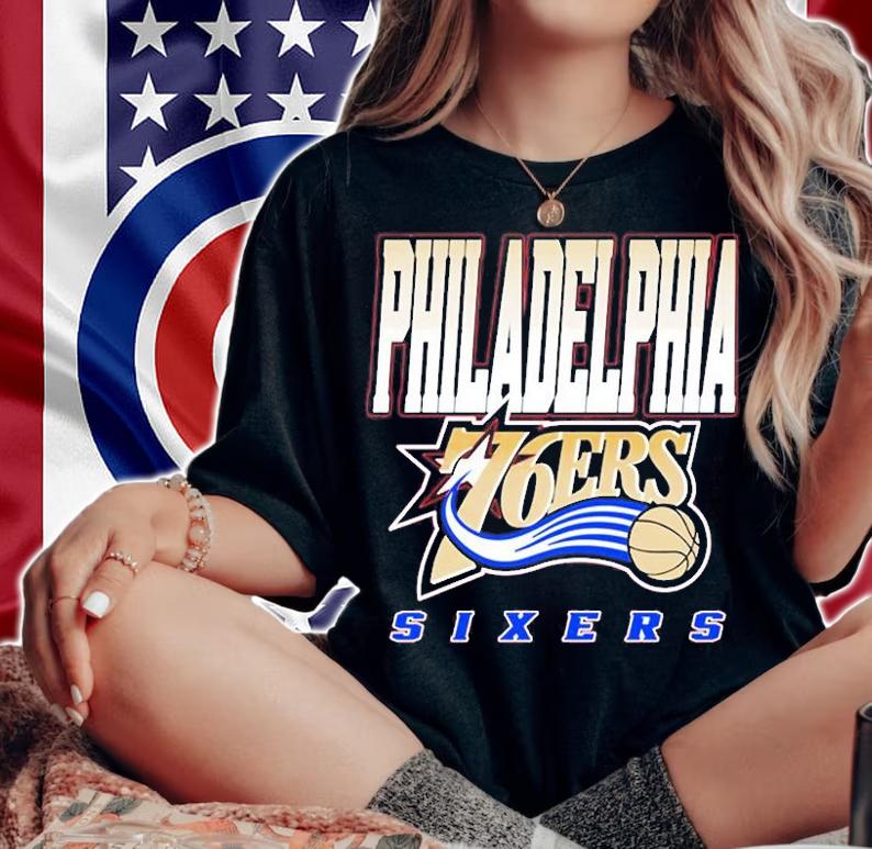 Philadelphia 76ers Retro NBA T-Shirt t-shirt woman shirt