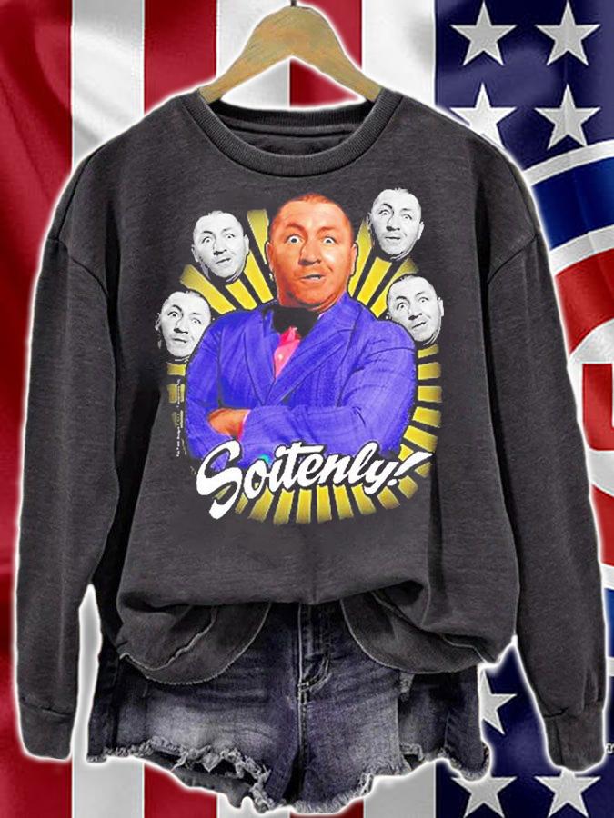 Soitenly The Three Stooges Curly T-Shirt t-shirt