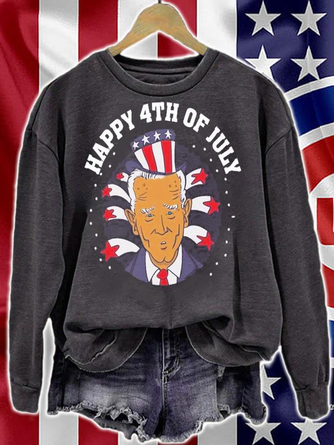 Happy 4th Of July Confused Joe Biden Independence T-Shirt t-shirt sweatshirt