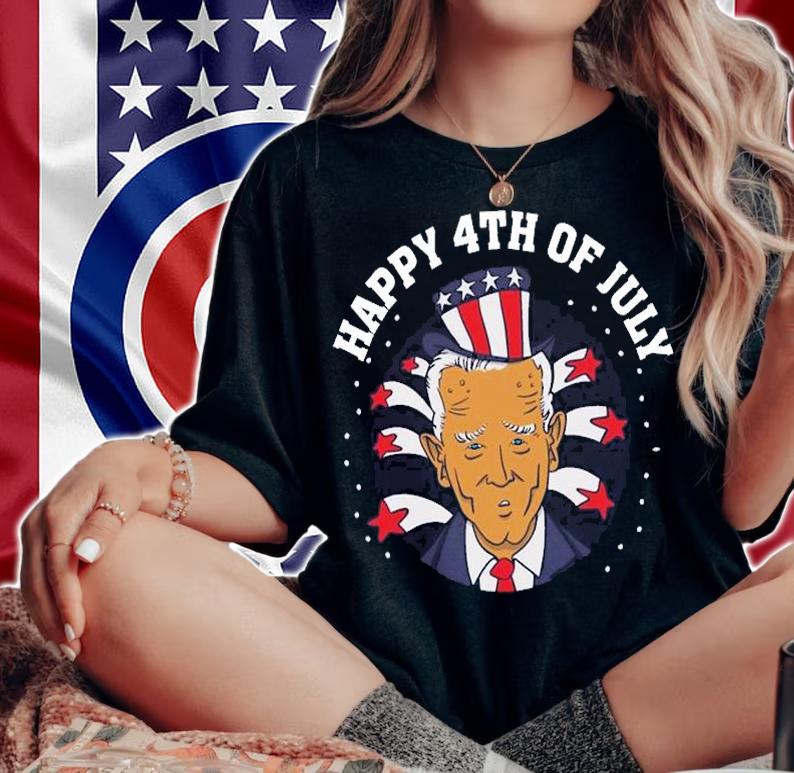 Happy 4th Of July Confused Joe Biden Independence T-Shirt t-shirt woman shirt