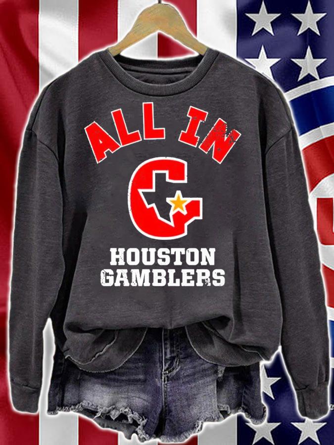 Houston Gamblers All In Shirt t-shirt sweatshirt
