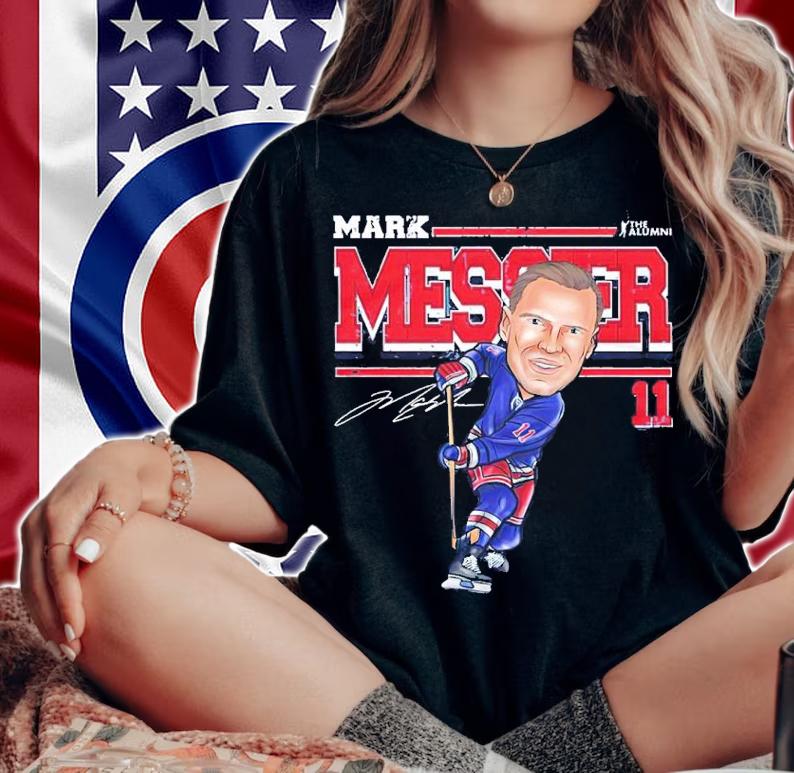 Mark Messier New York R Cartoon Hockey Shirt t-shirt