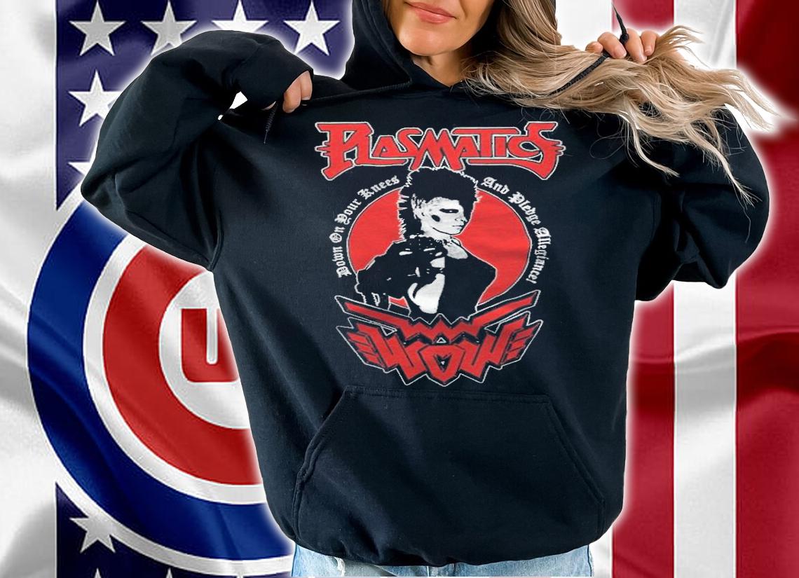 Plasmatics down on your knees and pledge allegiance T-shirt t-shirt