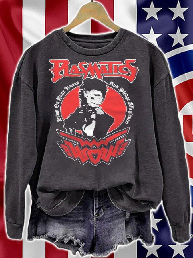 Plasmatics down on your knees and pledge allegiance T-shirt t-shirt