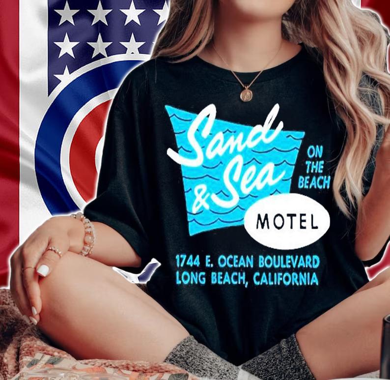 Sand And Sea Motel On The Beach T-Shirt t-shirt woman shirt