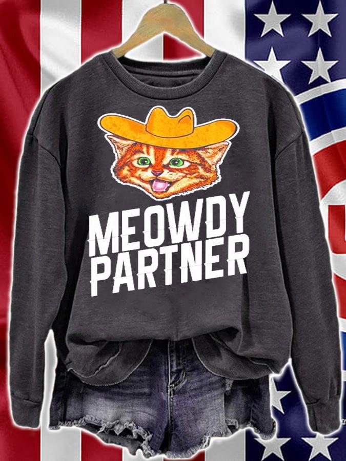 Meowdy Partner, Howdy Cowboy Cat T-Shirt t-shirt