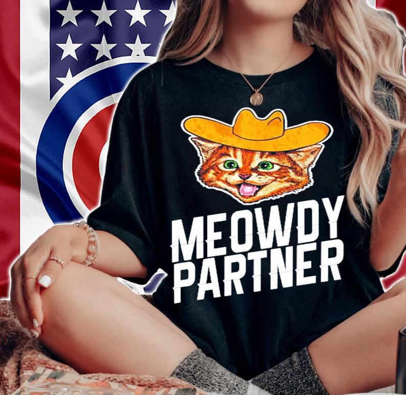 Meowdy Partner, Howdy Cowboy Cat T-Shirt t-shirt