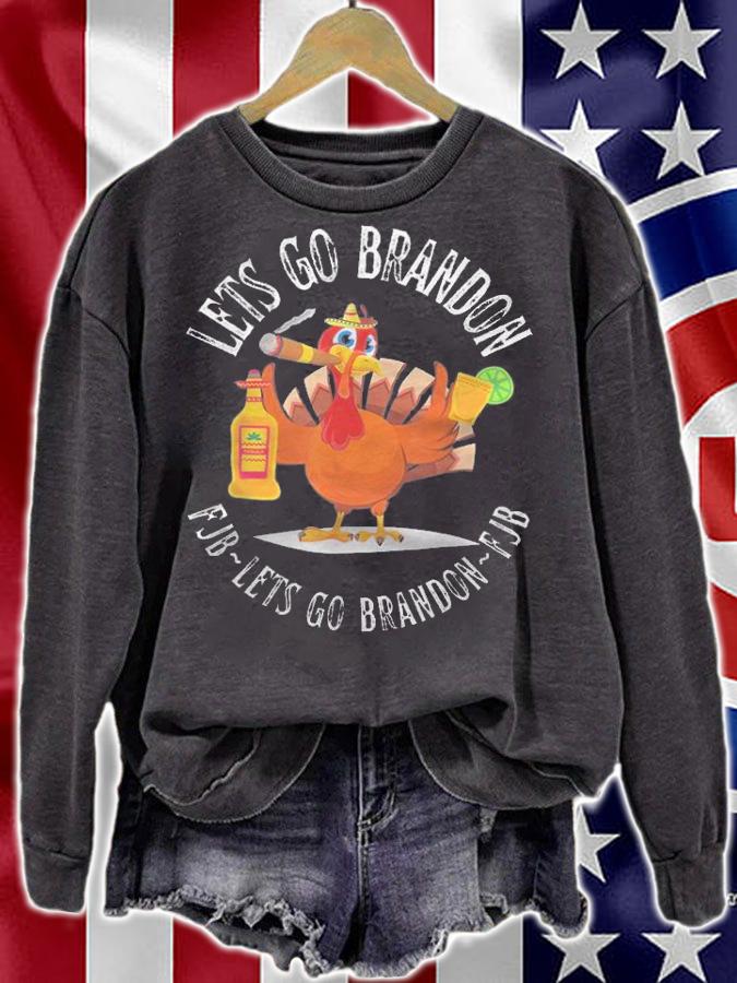 New Design let's Go Brandon Halloween Thanksgiving Turkey T-Shirt t-shirt sweatshirt