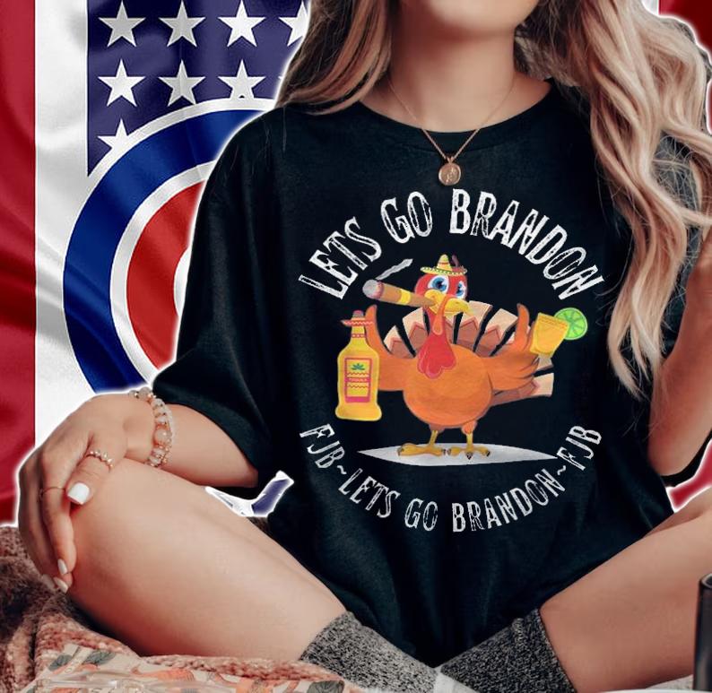 New Design let's Go Brandon Halloween Thanksgiving Turkey T-Shirt t-shirt woman shirt